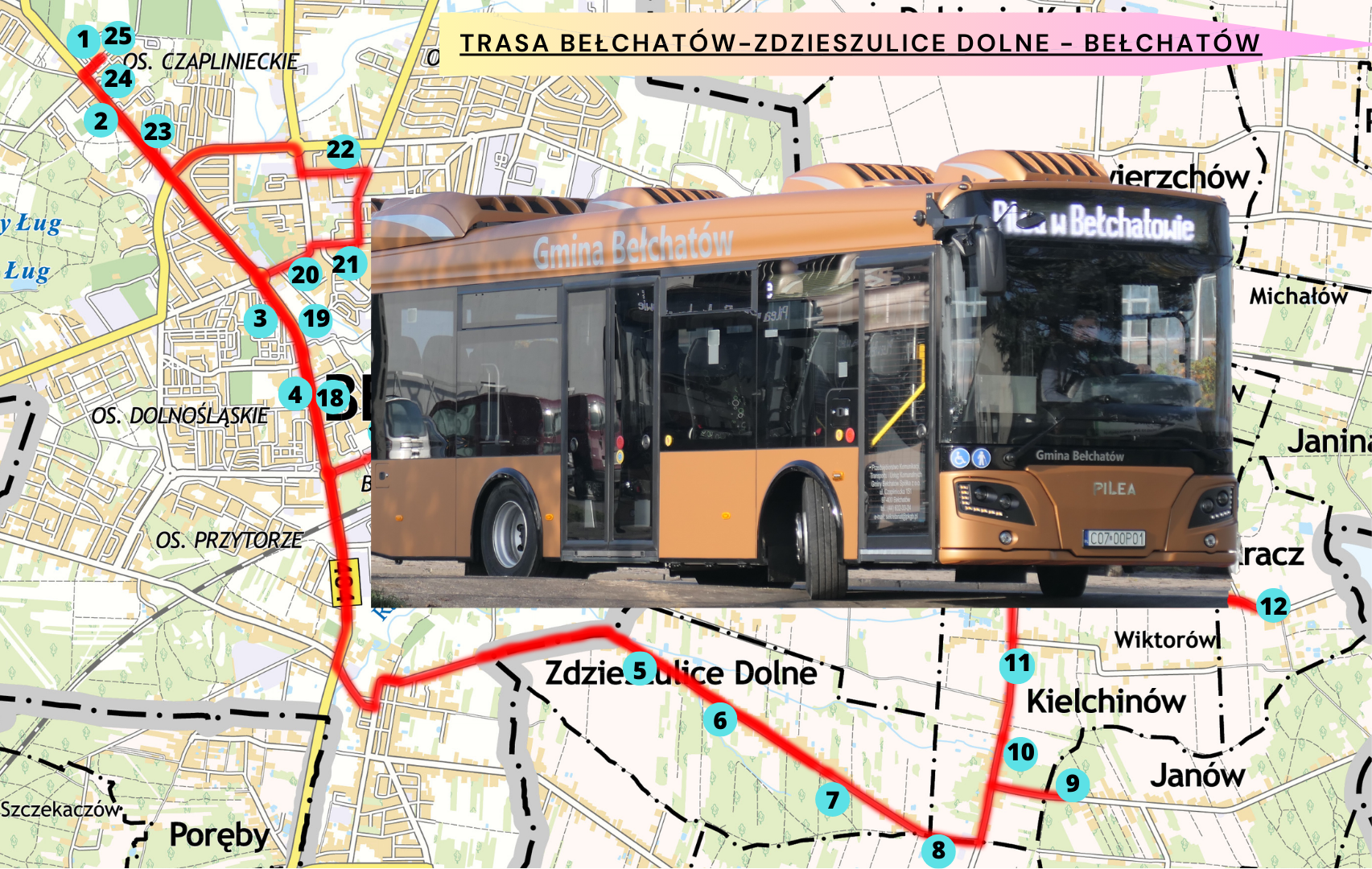 Ilustracja do informacji: W poniedziałek, 3 kwietnia, ruszają nowe trasy autobusowe do Kaliska i Zdzieszulic 