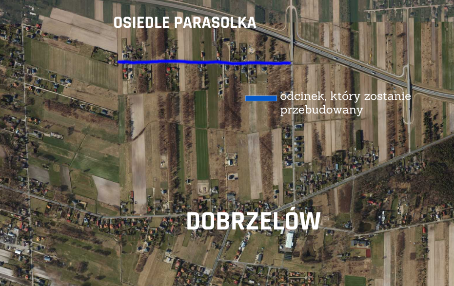Ilustracja do informacji: Rusza przetarg na przebudowę drogi przez osiedle Parasolka w Dobrzelowie