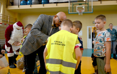 Odblaskowy Mikołaj w ZSP w Kurnosie Drugim 15