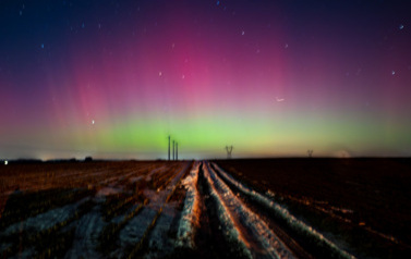 Zdjęcia zorzy polarnej nad Dobrzelowem - Parasolką i Dobiecinem 18