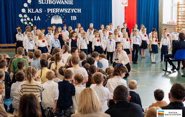 Ślubowanie pierwszoklasist&oacute;w w ZSP w Domiechowicach 118
