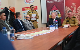 Przekazanie czujek czadu i dymu w KP PSP w Bełchatowie 3