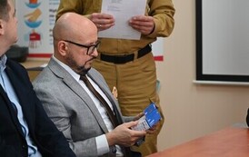 Przekazanie czujek czadu i dymu w KP PSP w Bełchatowie 5