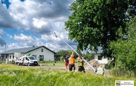 Budowa oświetlenia w Mazurach 3