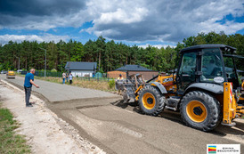 Budowa drogi betonowej w Kałdunach na ostatniej prostej 14