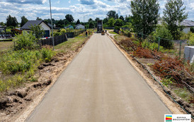Budowa drogi betonowej w Kałdunach na ostatniej prostej 27