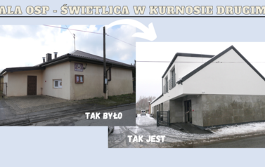 Przebudowana sala OSP - świetlica w Kurnosie Drugim 19
