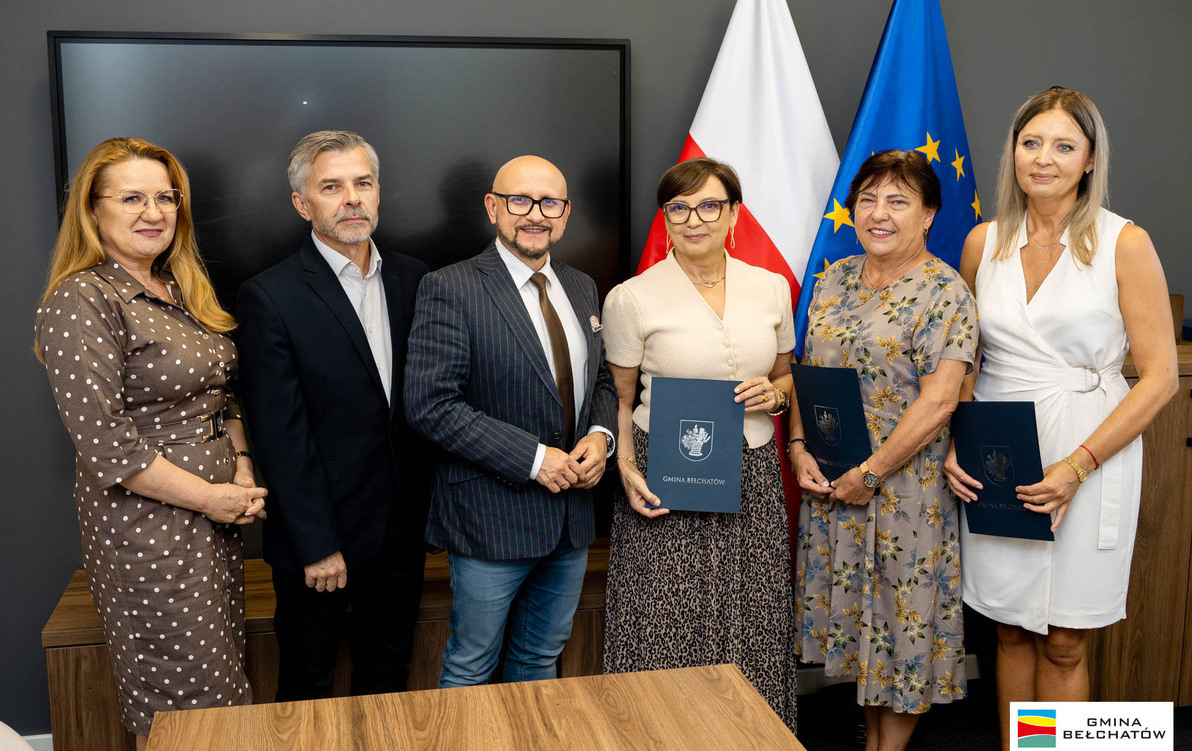 Dyrektorzy gminnych szkół z wójtem