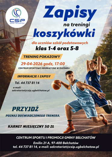 Trening pokazowy koszyk&oacute;wki w centrum sportu i rekreacji w OIeśniku