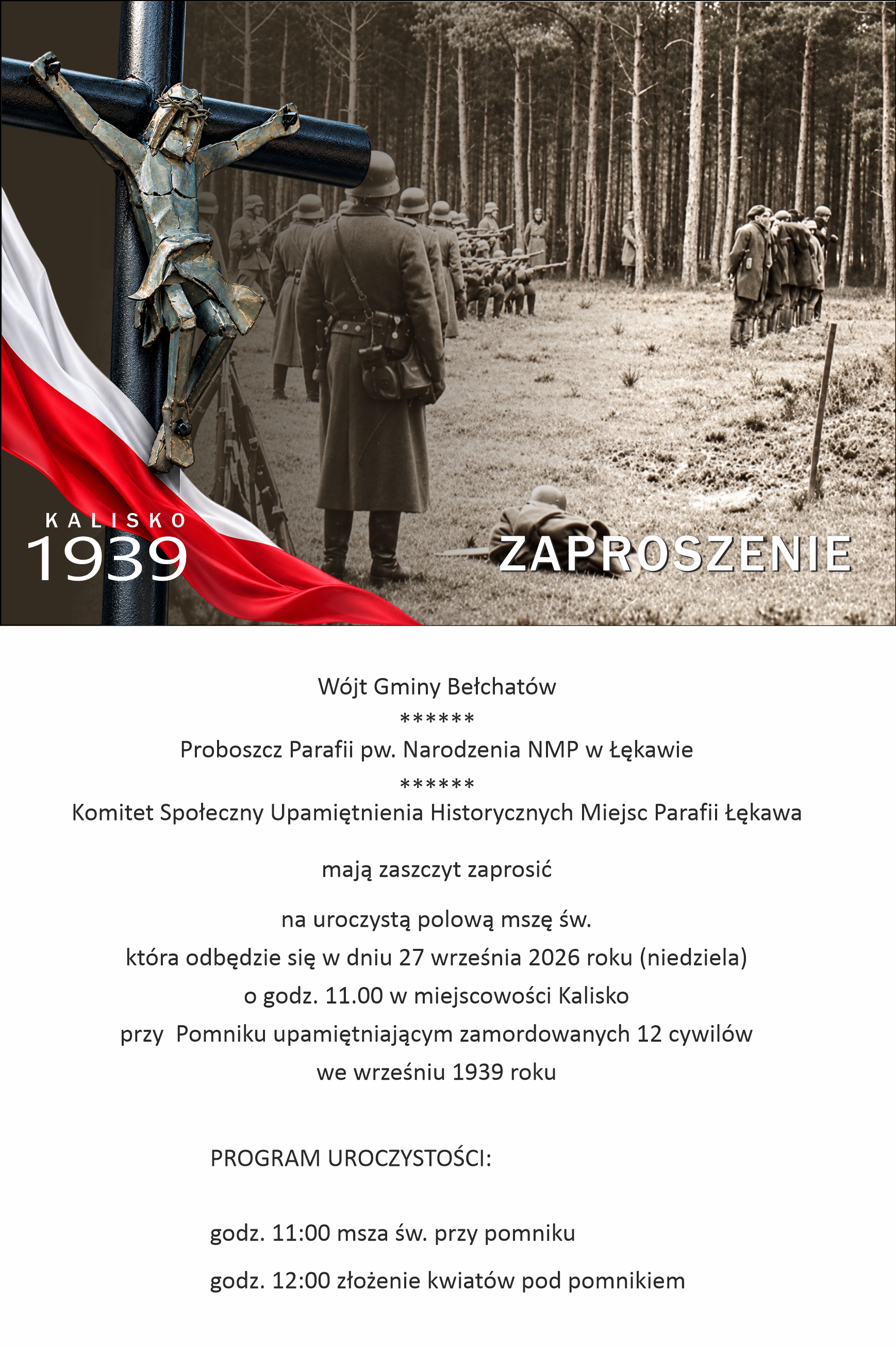 zaproszenie na&nbsp;uroczystości w&nbsp;kalisku