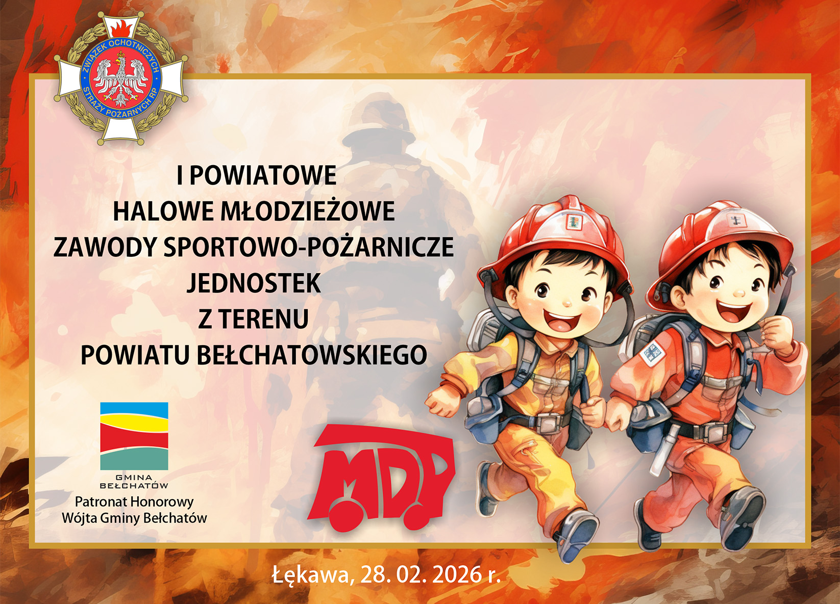 grafika z&nbsp;zapowiedzią zawod&oacute; młodzieżowych drużyn pożarniczych