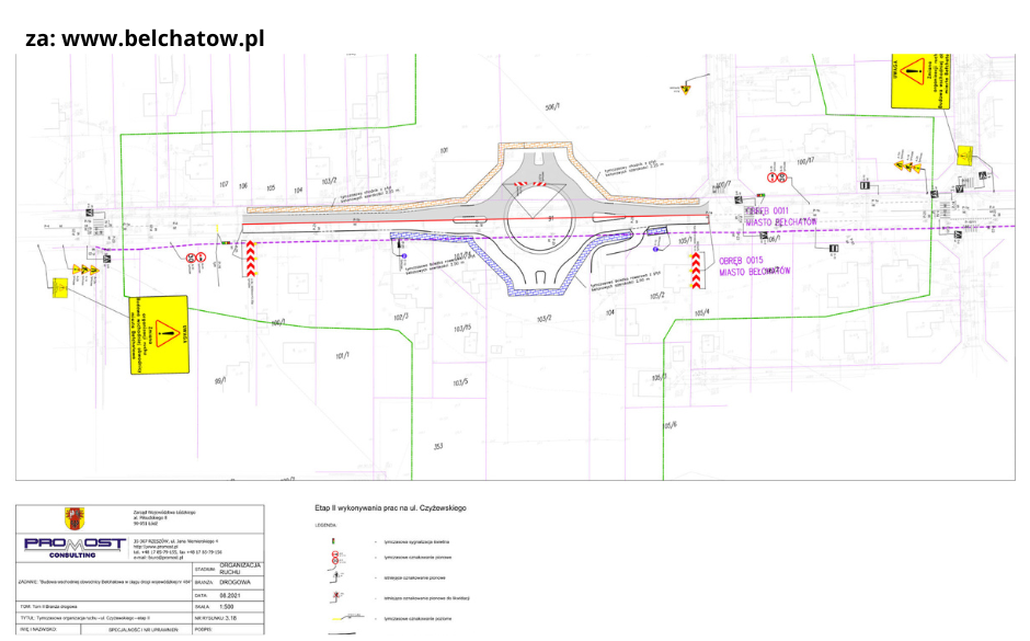 mapka ulica czyżewskiego w bełchatowie