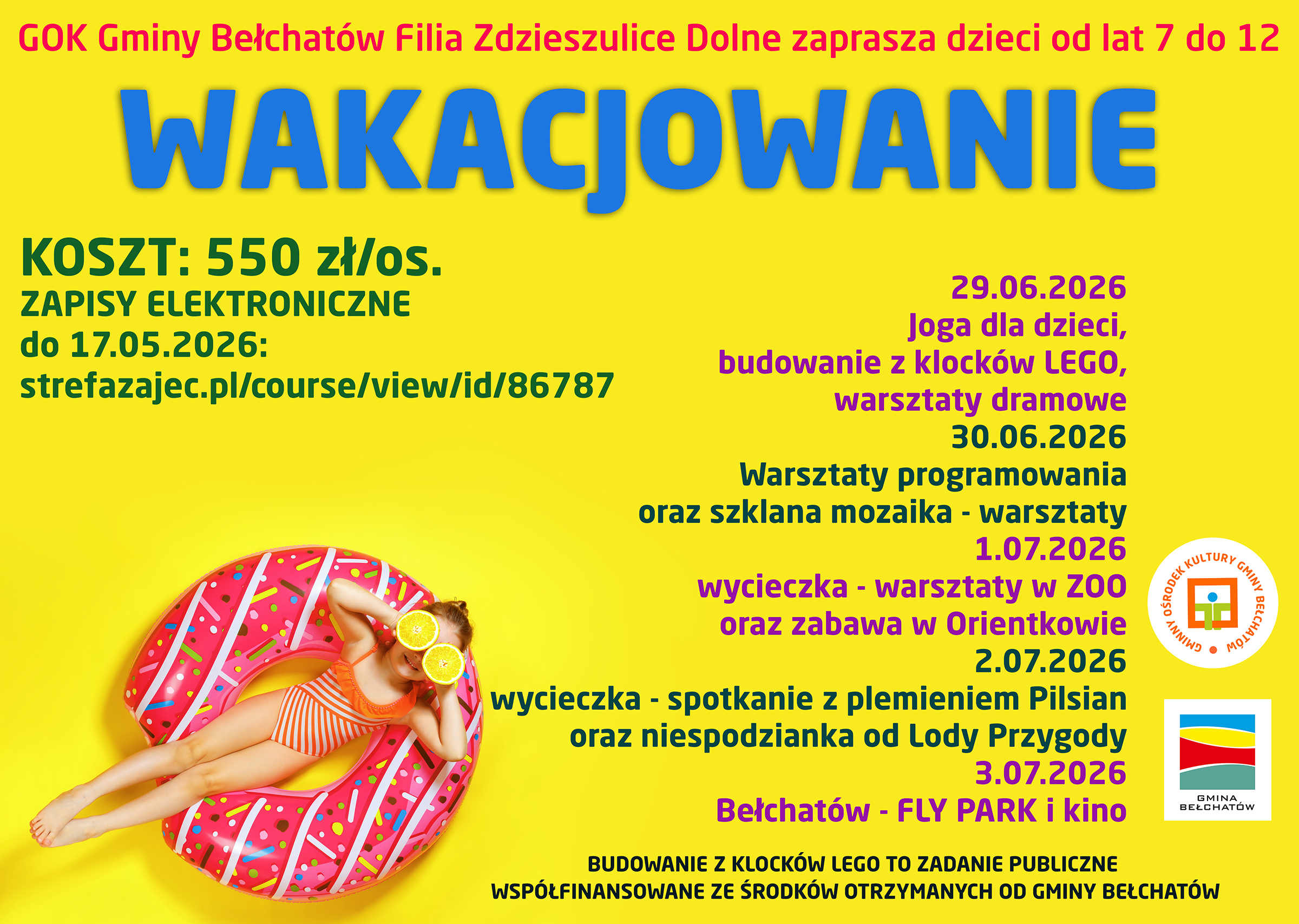 plakat wakacjowania w&nbsp;Zdzieszulicach dolnych
