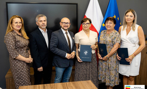Dyrektorzy gminnych szkół z wójtem