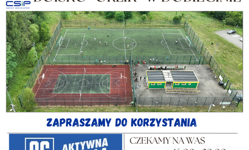 boisko orlik w dobiecinie z lotu ptaka