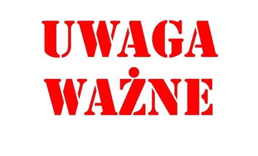 biała plansza z napisem uwaga ważne