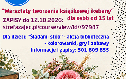 plakat nocy bibliotek w kurnosie drugim