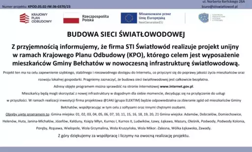 tablica informacyjna projektu
