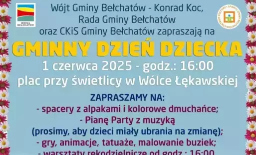 plakat gminny dzień dziecka w wólce łękawskiej