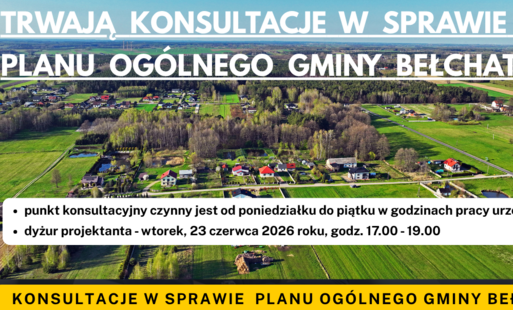 krajobraz gminy bełchatów, informacja na temat konsultacji w sprawie planu ogólnego gminy bełchatów