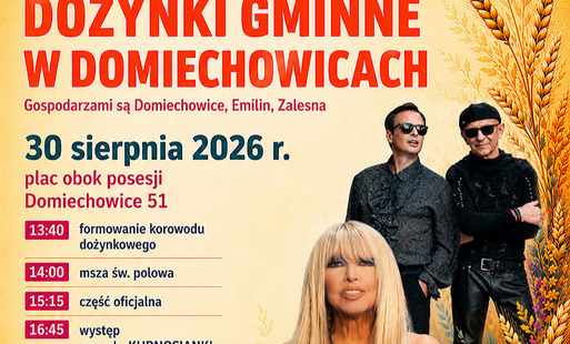 plakat dożynek w domiechowicach